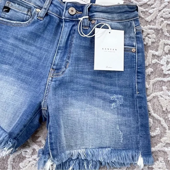NWT Kancan Evelyn High Rise Denim Shorts - Picture 3 of 13